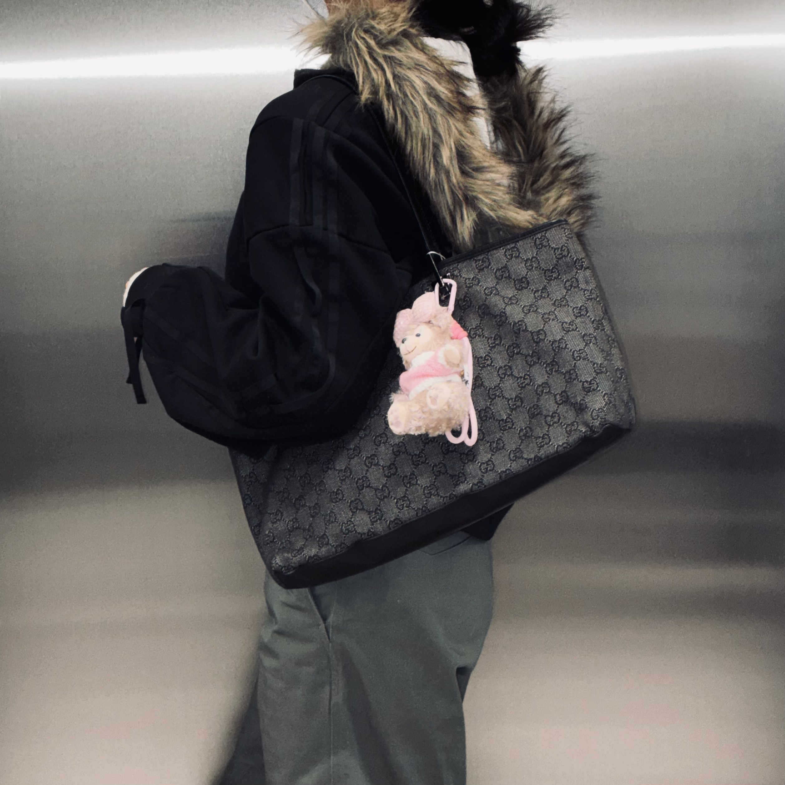 95新 GUCCI/古驰 古驰老花单肩托特包