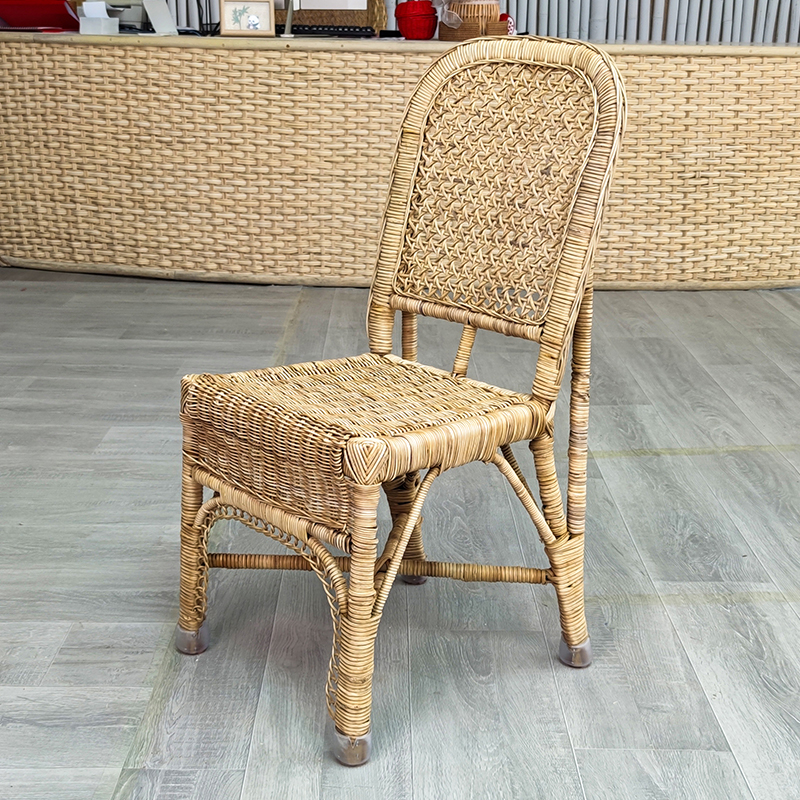 藤椅子靠背椅加固天然藤编织小藤椅舒适单人家用成人休闲阳台餐厅