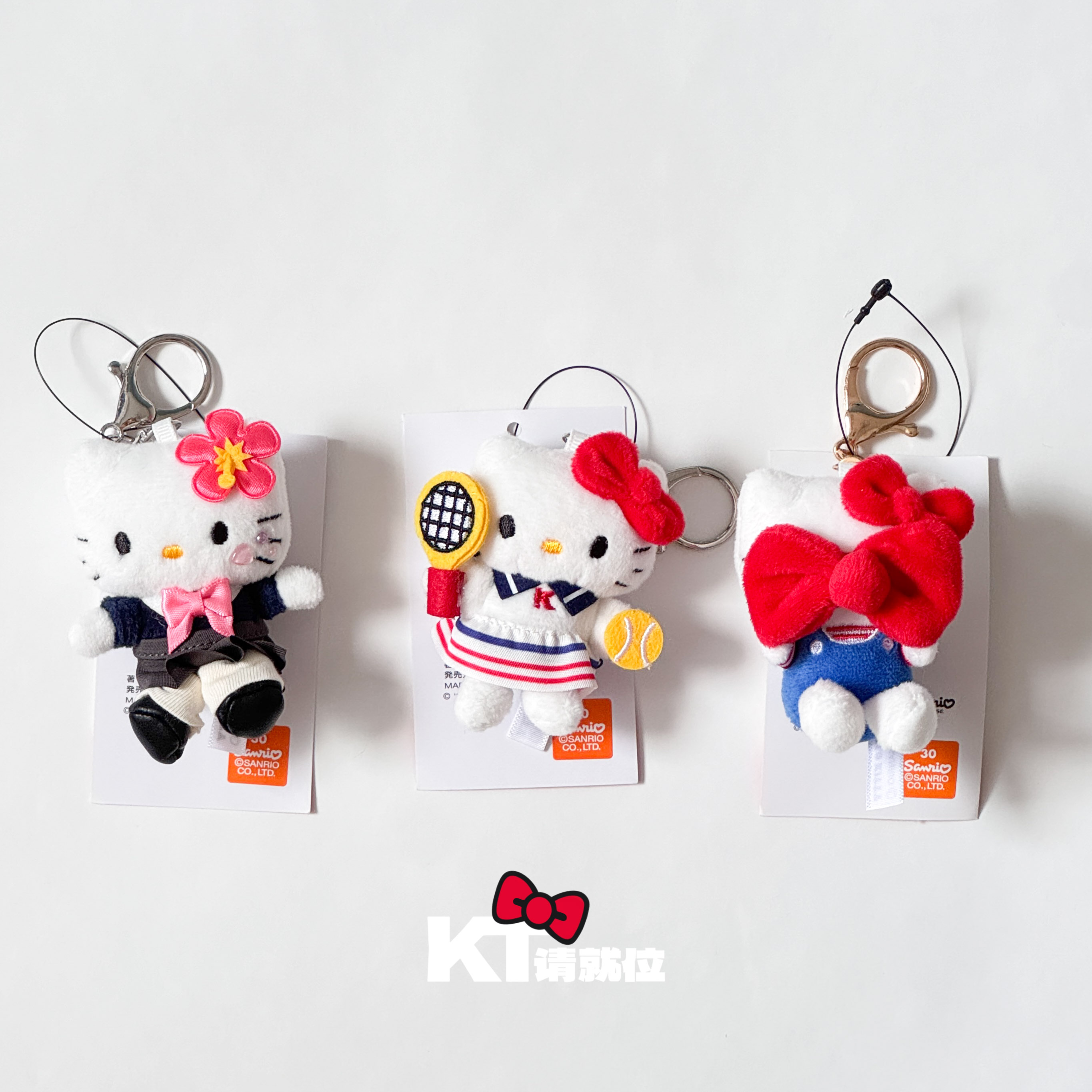 【me% kitty】jk学院制服网球捂脸蝴蝶结hellokitty 日版三丽鸥挂件