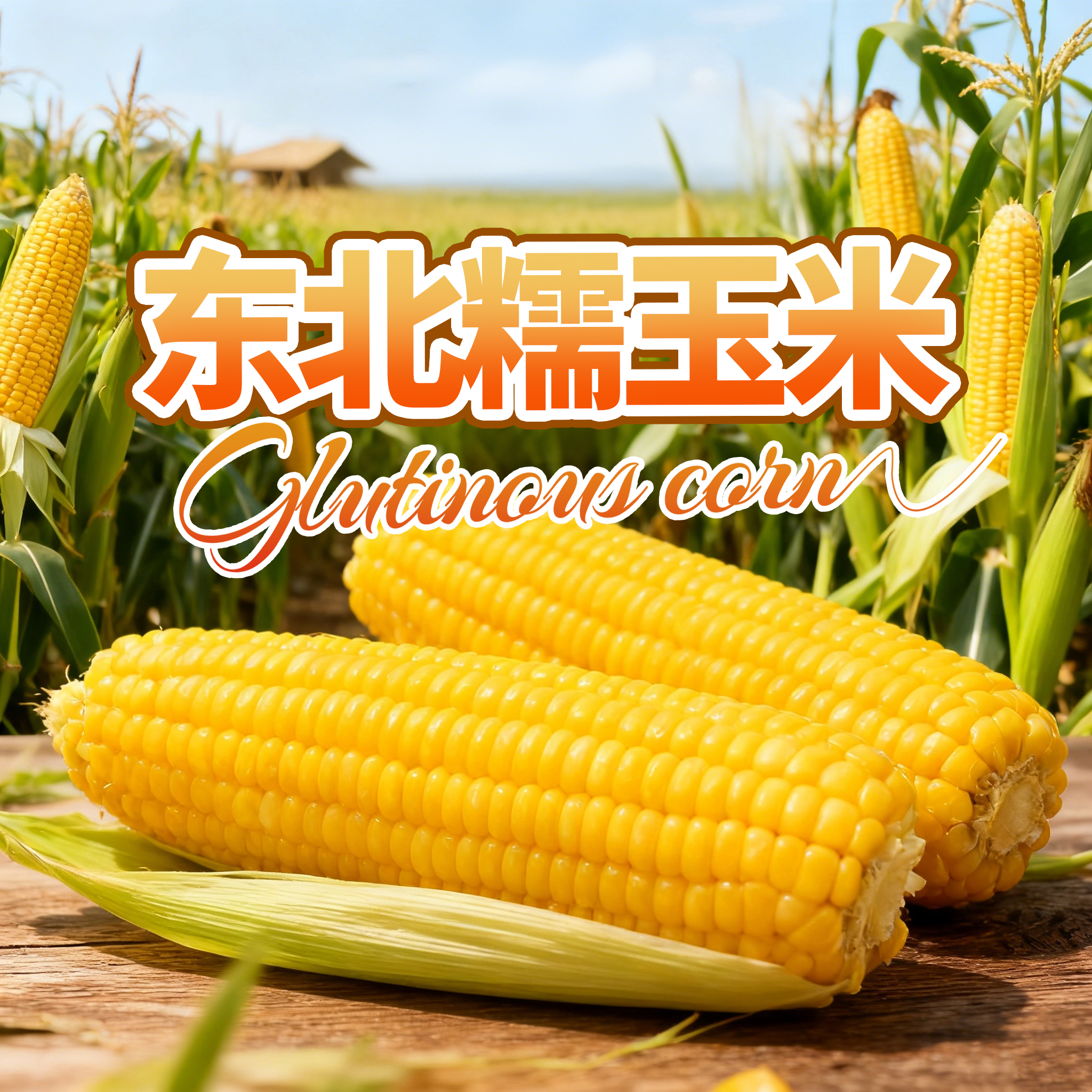 试吃两根【东北头茬黄糯玉米】独立真空包装软糯香甜黄糯玉米