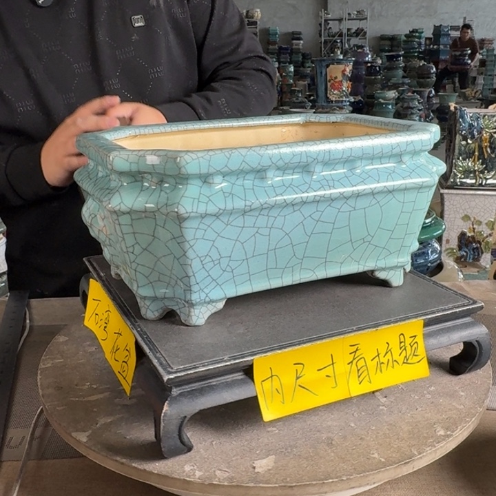 。一风堂石湾花盆 瑕疵 内27*18*11