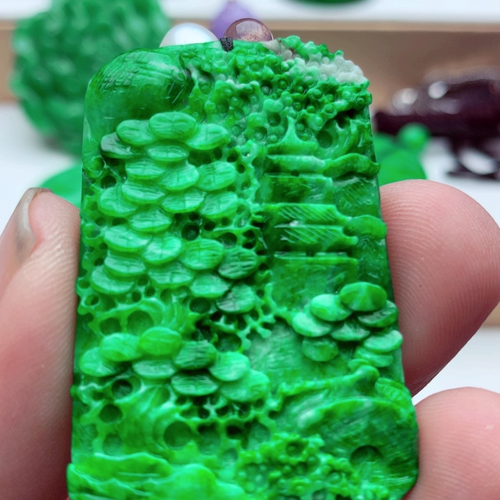 翡翠未镶嵌吊坠(不含链)