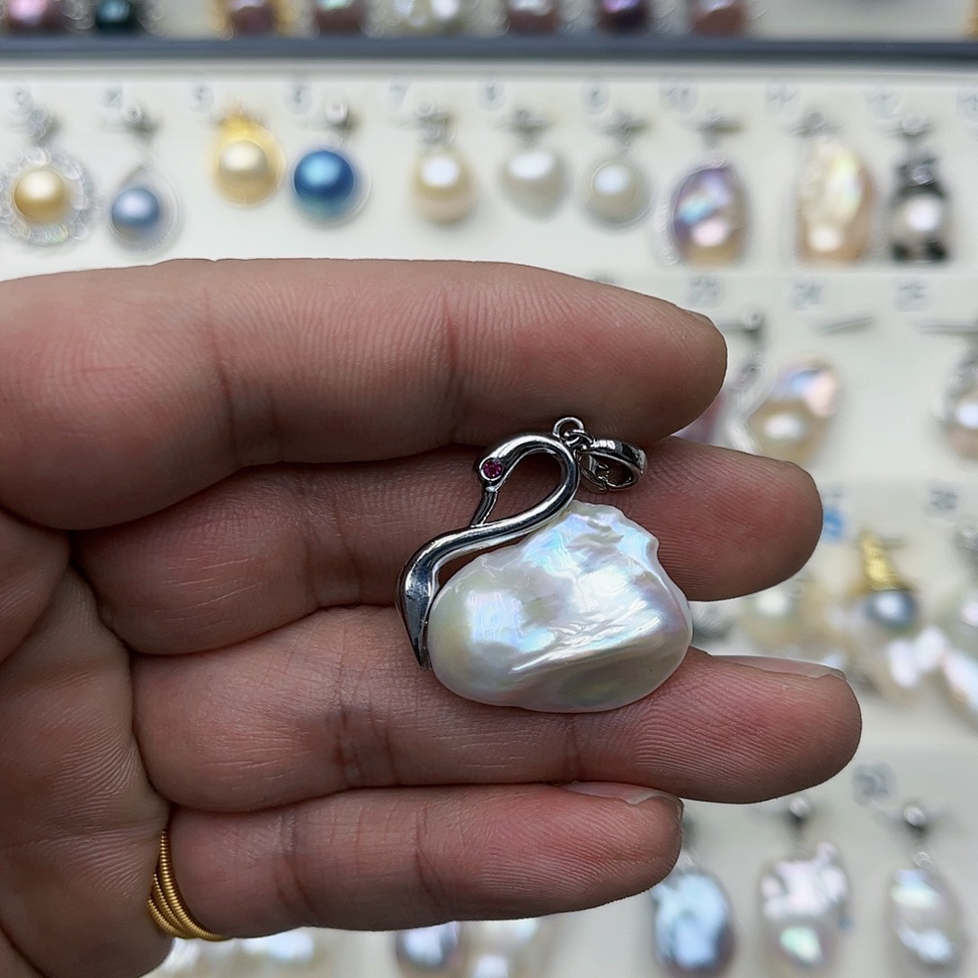 淡水珍珠吊坠(不含链)未镶嵌泥*02