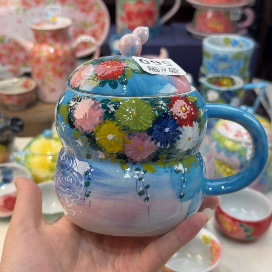 景德镇手绘高温釉下彩陶瓷茶具