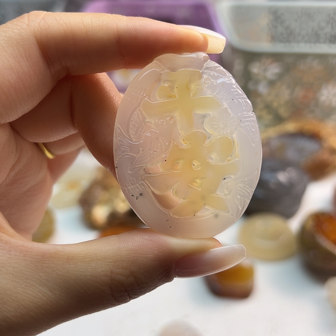 玛瑙/玉髓未镶嵌吊坠(不含链)