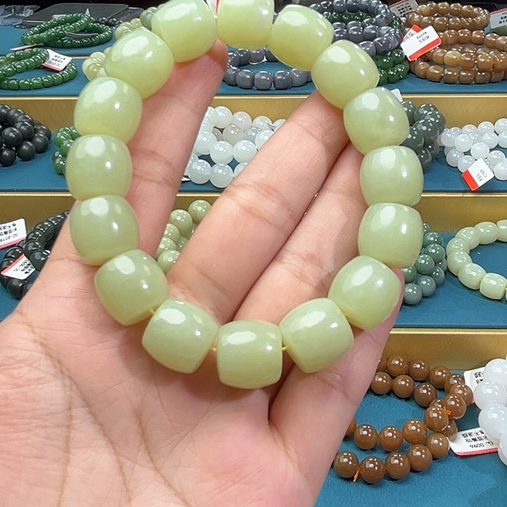 手链未镶嵌和田玉纯天然新疆若羌黄口卡14