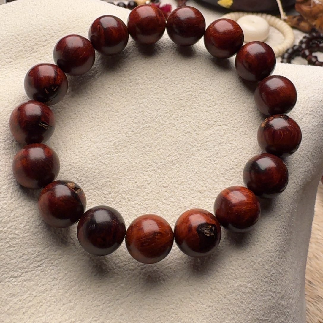 小叶紫檀手串/手链瘤疤裂 介意勿拍