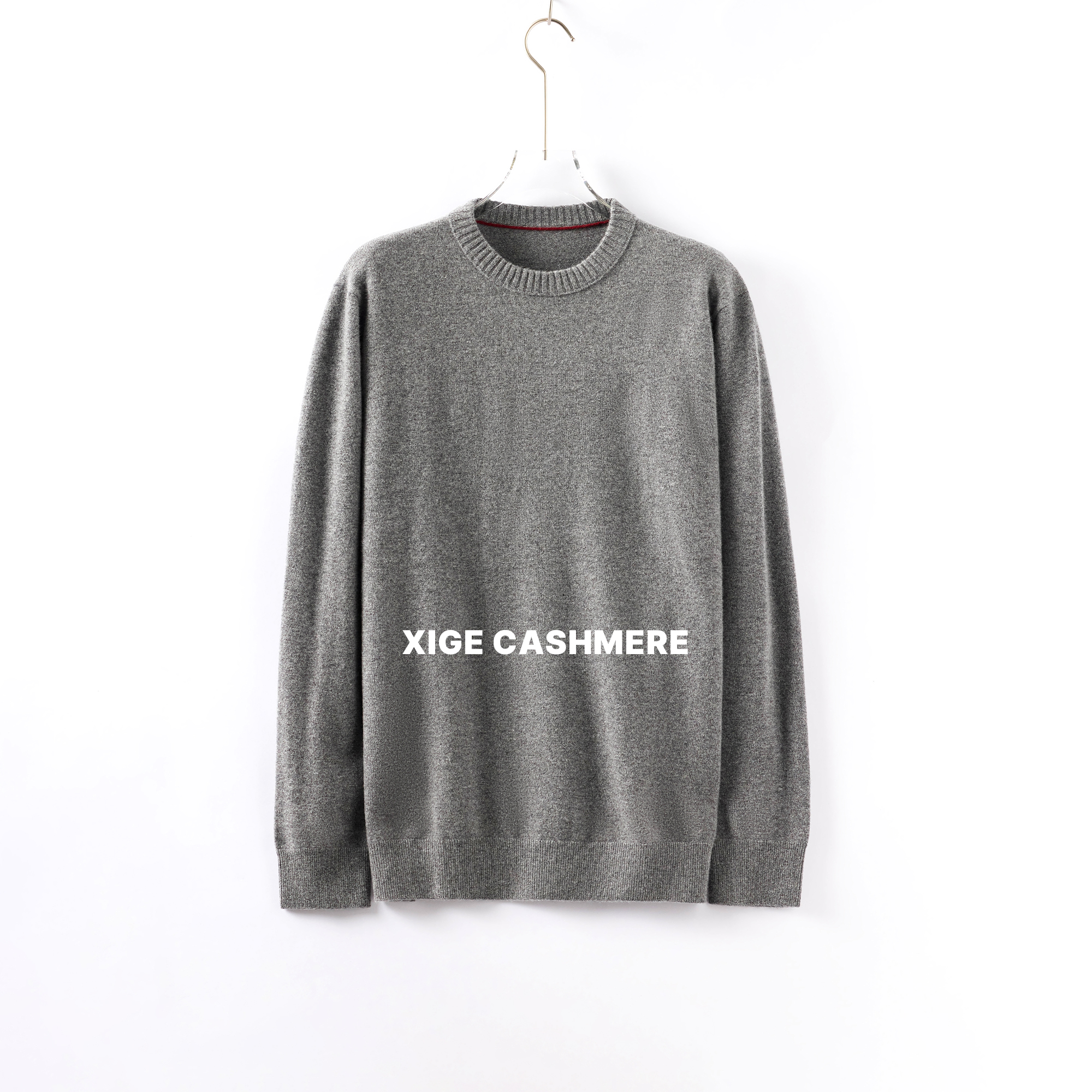 喜歌 100山羊绒男士圆领套头休闲针织衫 8193