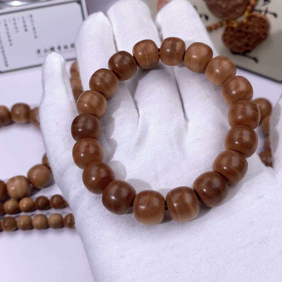 檀香木手串/手链横纹黑肉老料11*12清仓特价