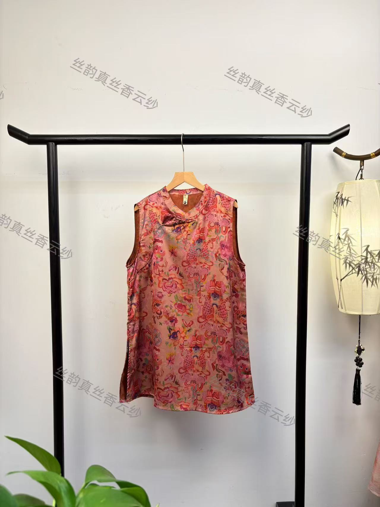 丝源·香云纱真丝宋锦连衣裙裤子外套上衣短袖背心孤品断码六月