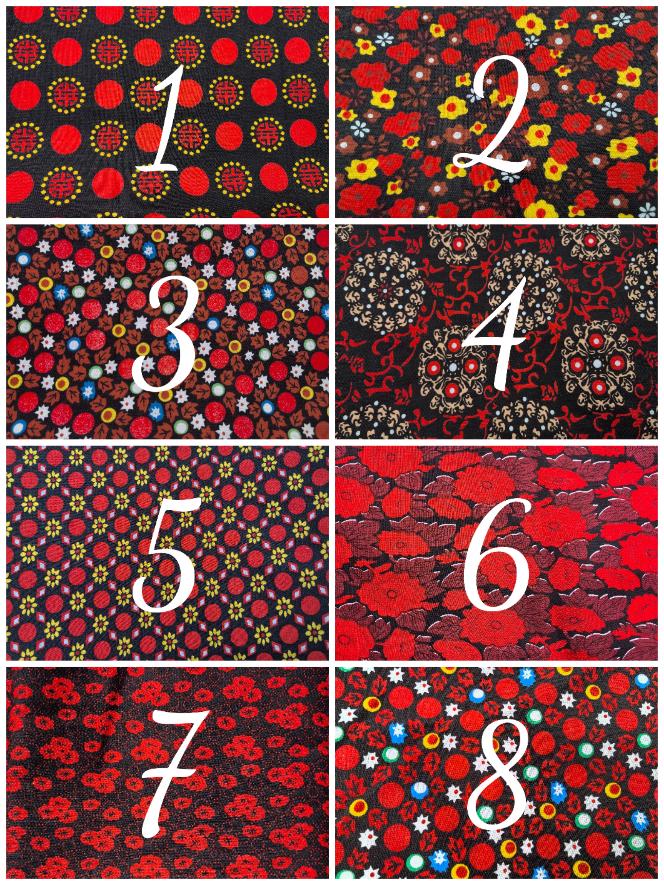 纯棉小花布，八个花型，两米起拍，六元一米