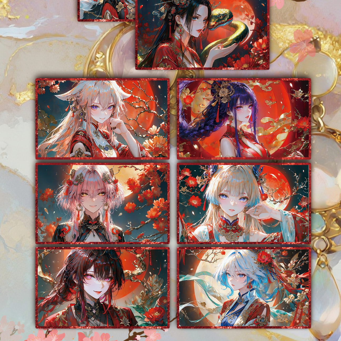 【譬如朝露】第一弹 今初文社 A5古风亚克力色纸卡牌收藏盲盒 代拆