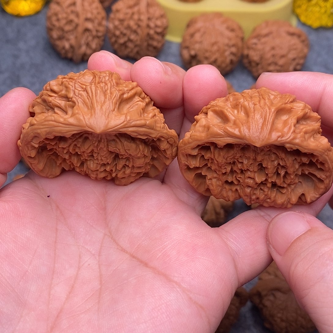 文玩核桃把件48全品聚宝盆蛇头