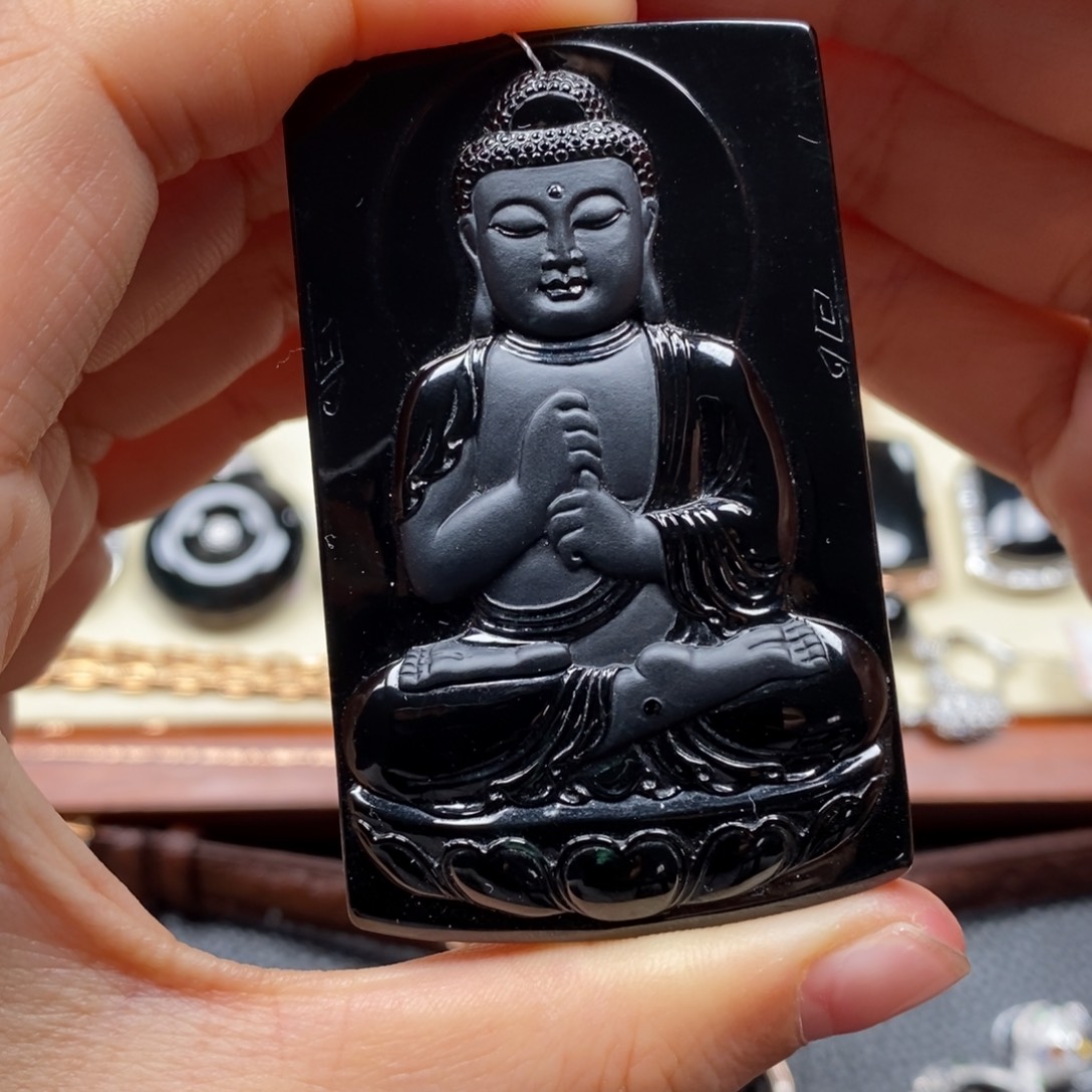 翡翠颈饰未镶嵌用****9阿弥陀佛