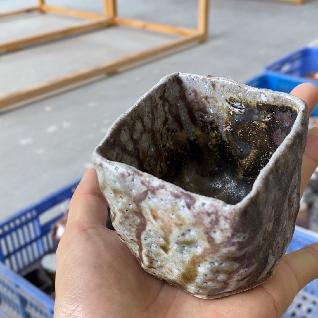 陶园柴烧 精品高货摆件上624瑕