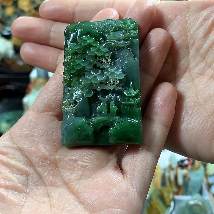 和田玉（糖玉）手把件未镶嵌深****店