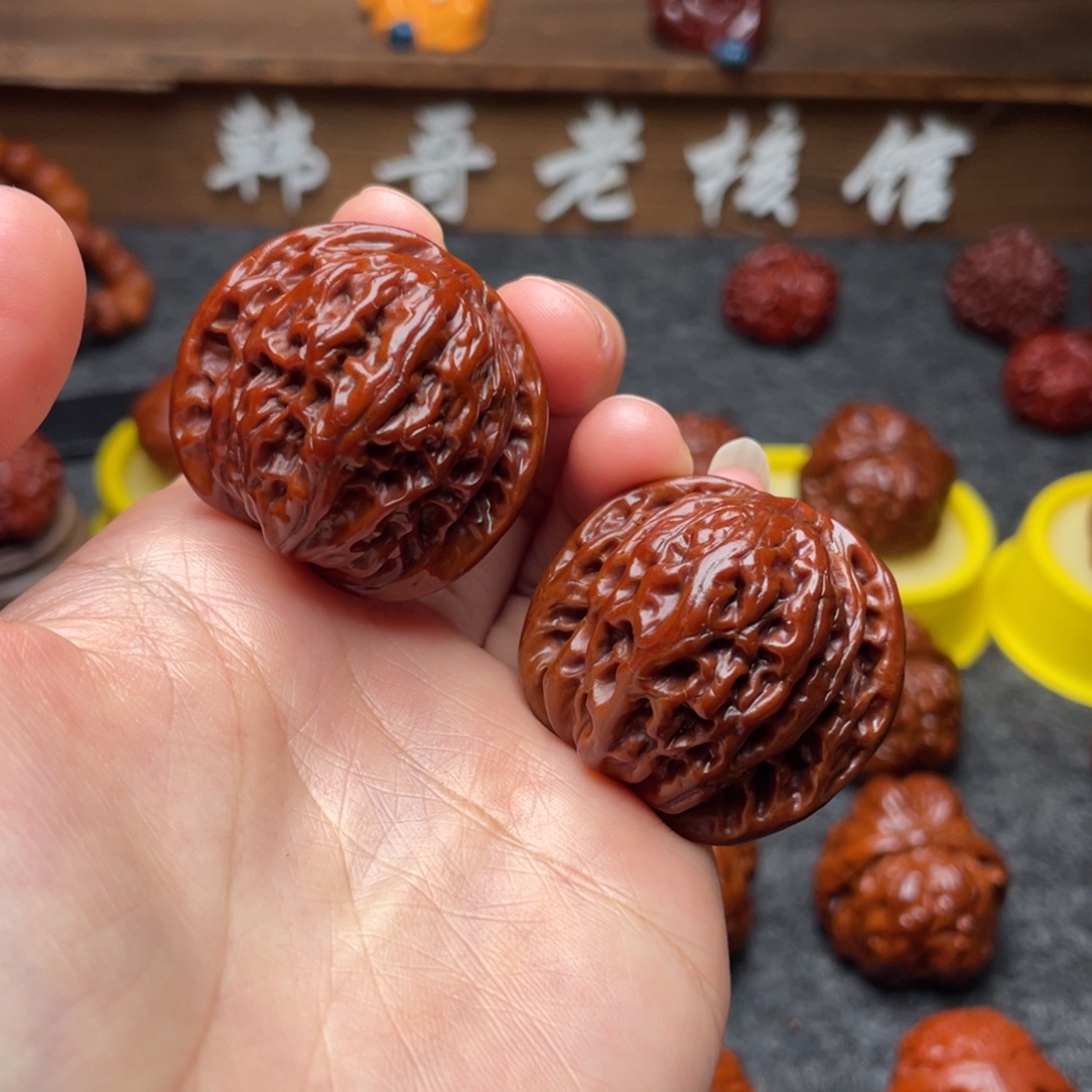 吊坠文玩核桃文玩核桃 手把件 磨盘 37