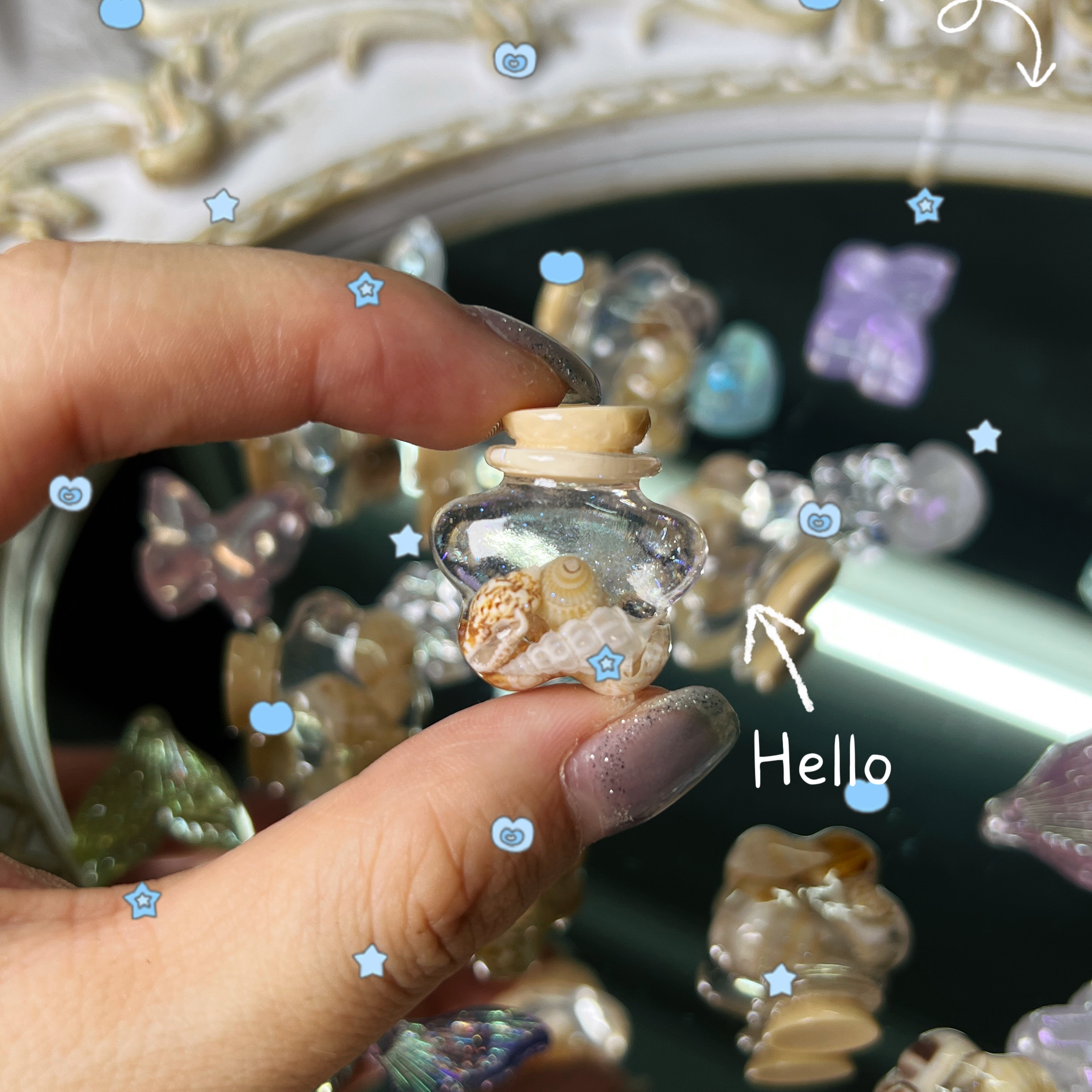 福福链接 树脂潮玩立体混款 DIY摆件钥匙挂件手工