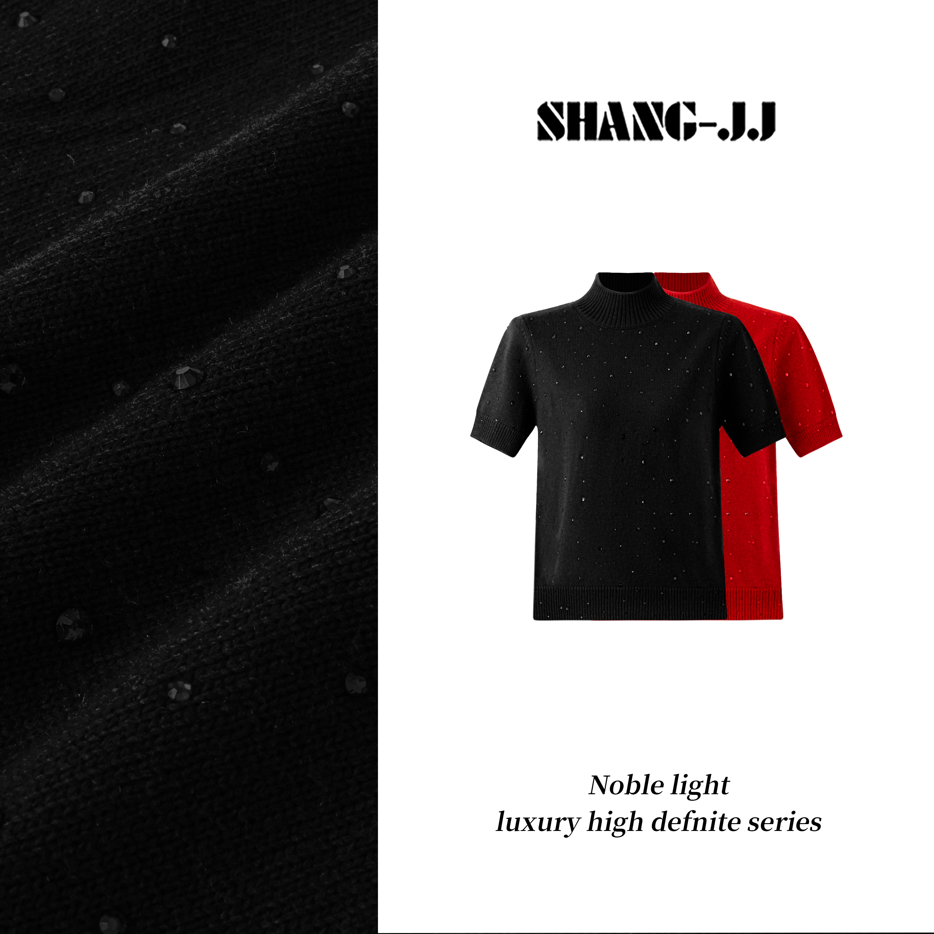 SHANG-JJ【闪烁贵妇】25ss新品重磅洋毛混纺轻盈柔软毛衣q133459p