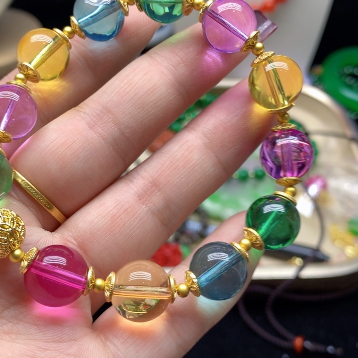 碧玺颈饰银S925镶嵌吊坠