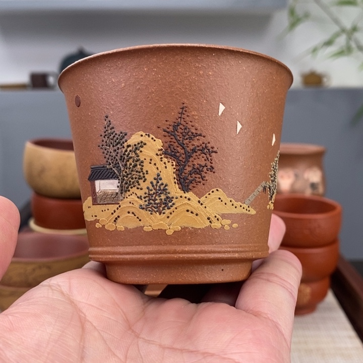 紫砂茶杯宜兴紫砂主人杯