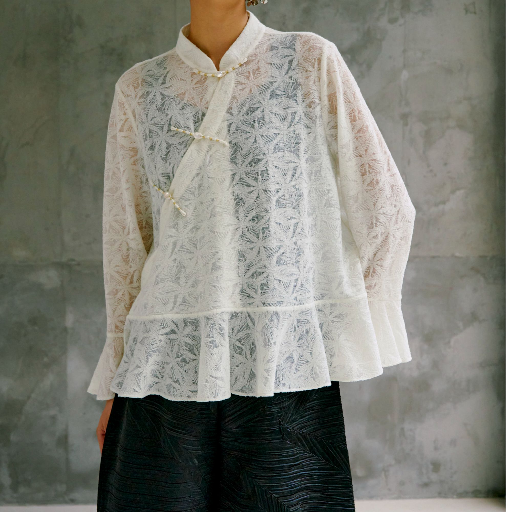 朱总原创设计疏影横斜L24T-2C142新款时尚衬衫