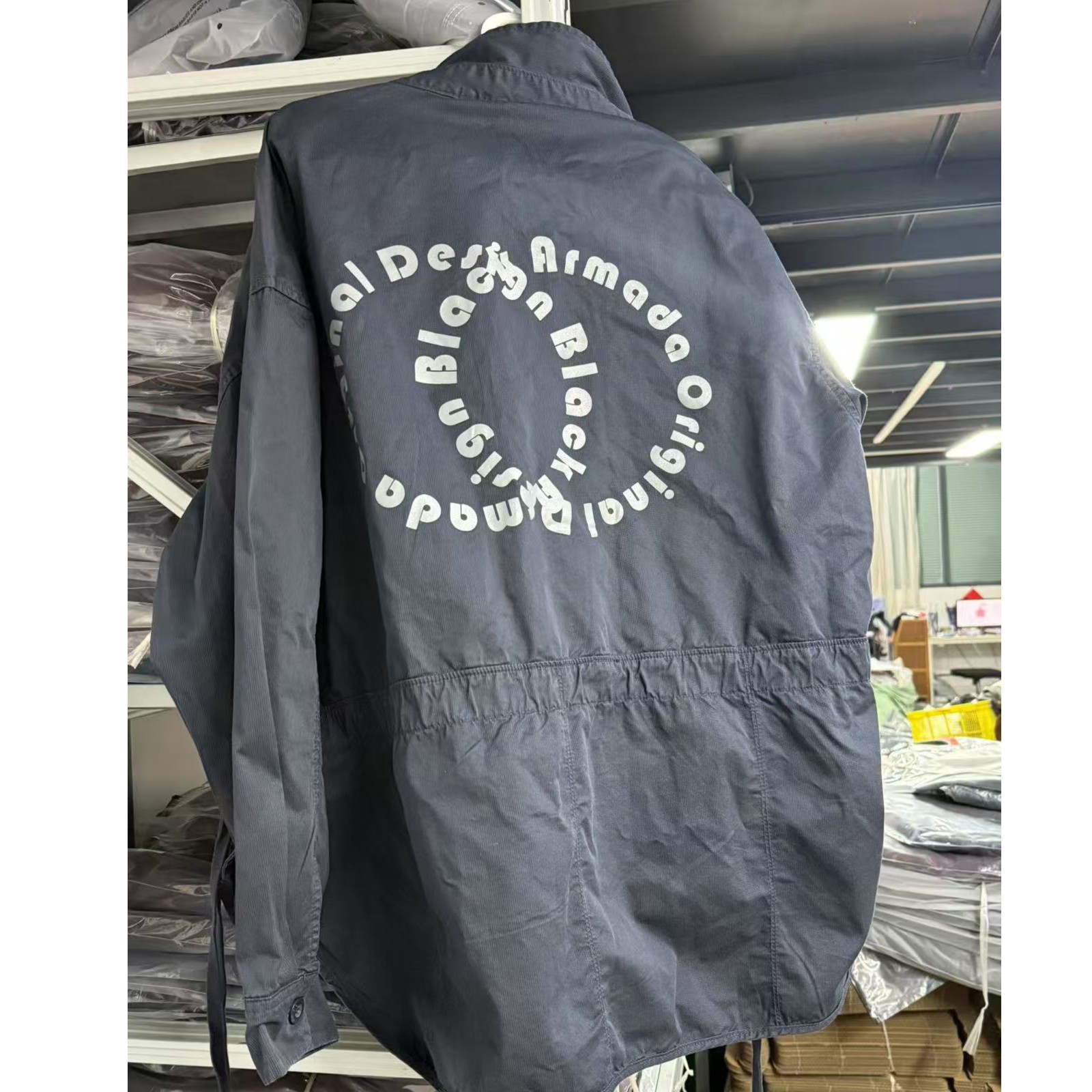 3号复古洗水黑剑队蓝色外套