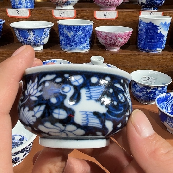 青花手工手绘杯子