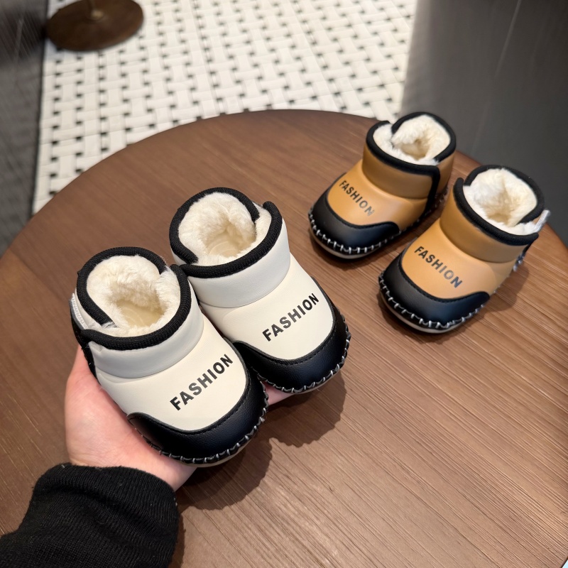 2025新款冬季婴儿棉靴保暖雪地靴步前鞋0一1岁男女宝宝鞋加绒软底
