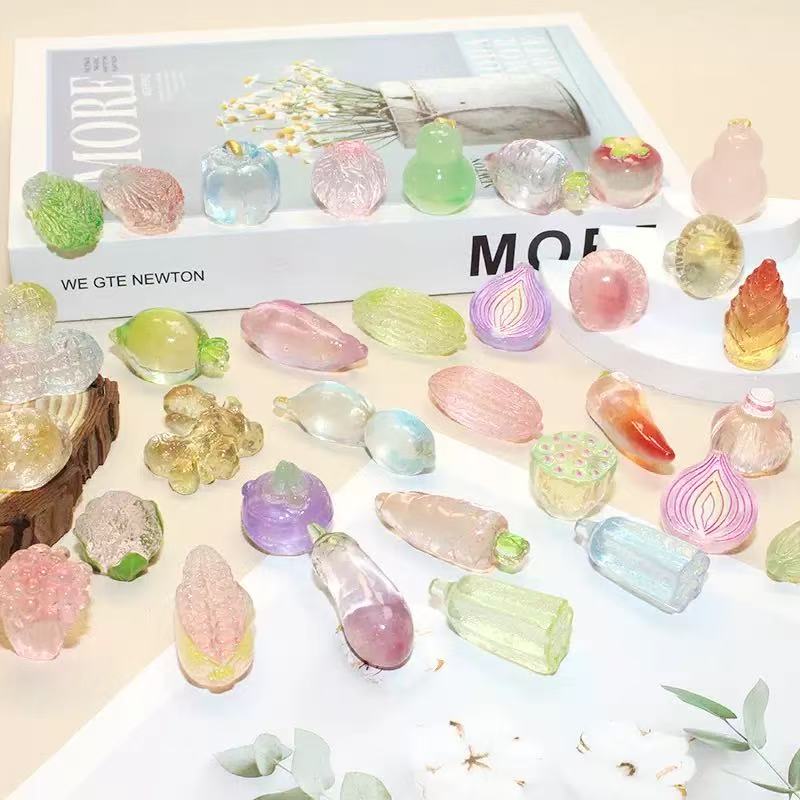 【高透蔬菜电镀】直播代拆仿真蔬菜DIY装饰品手工桌面景观小摆件