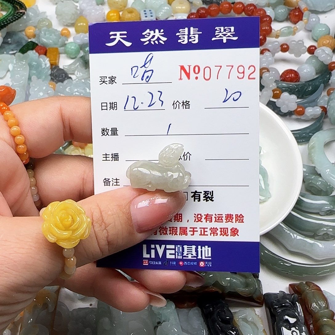 喵***猪翡翠未镶嵌颈饰555