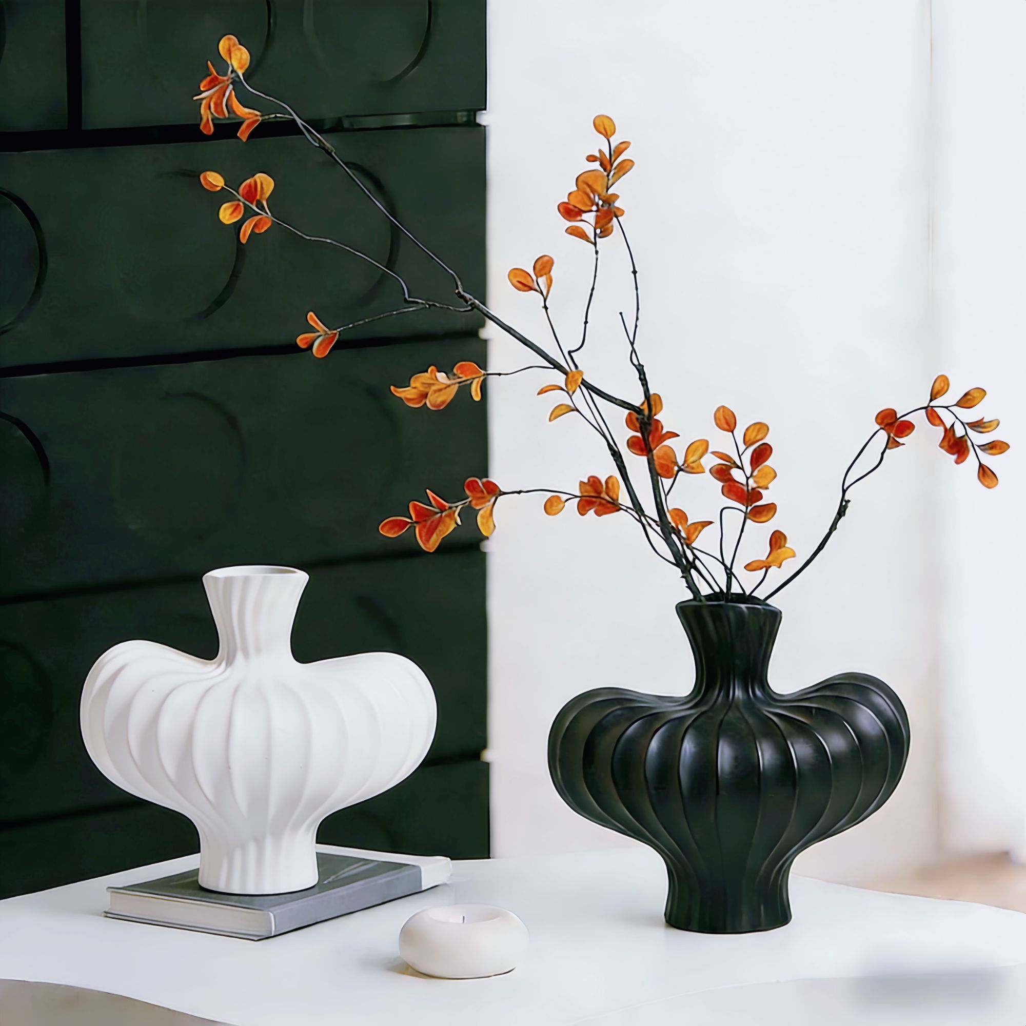 轻奢ins风美人肩陶瓷女神花瓶客厅创意装饰水养鲜花高档大气花瓶