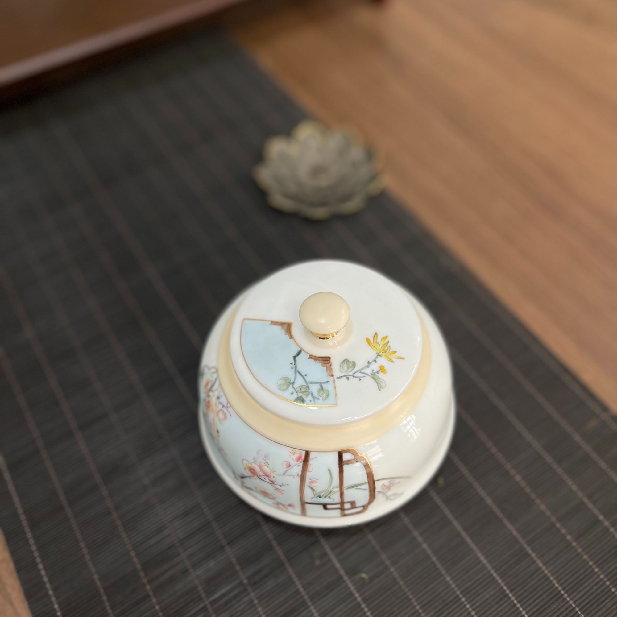 陶瓷茶叶罐高档家用中式手绘