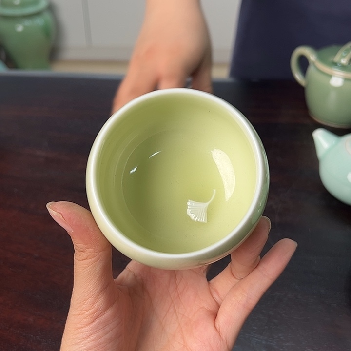 龙泉云间青瓷小米茶器