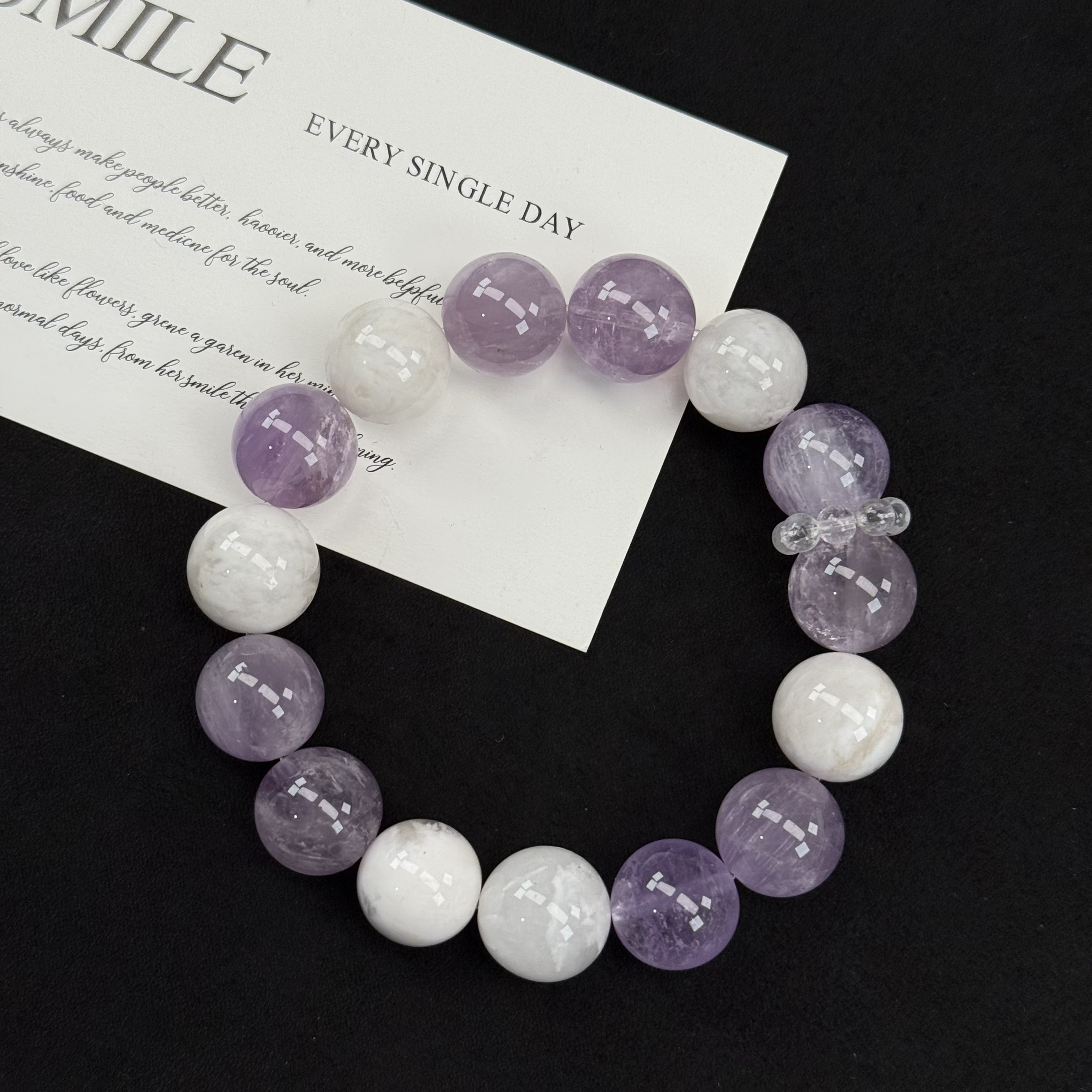 【淤泥奶酪】拉丝紫兔毛手串【拍两单！是一条价格！】多样性发一W1446