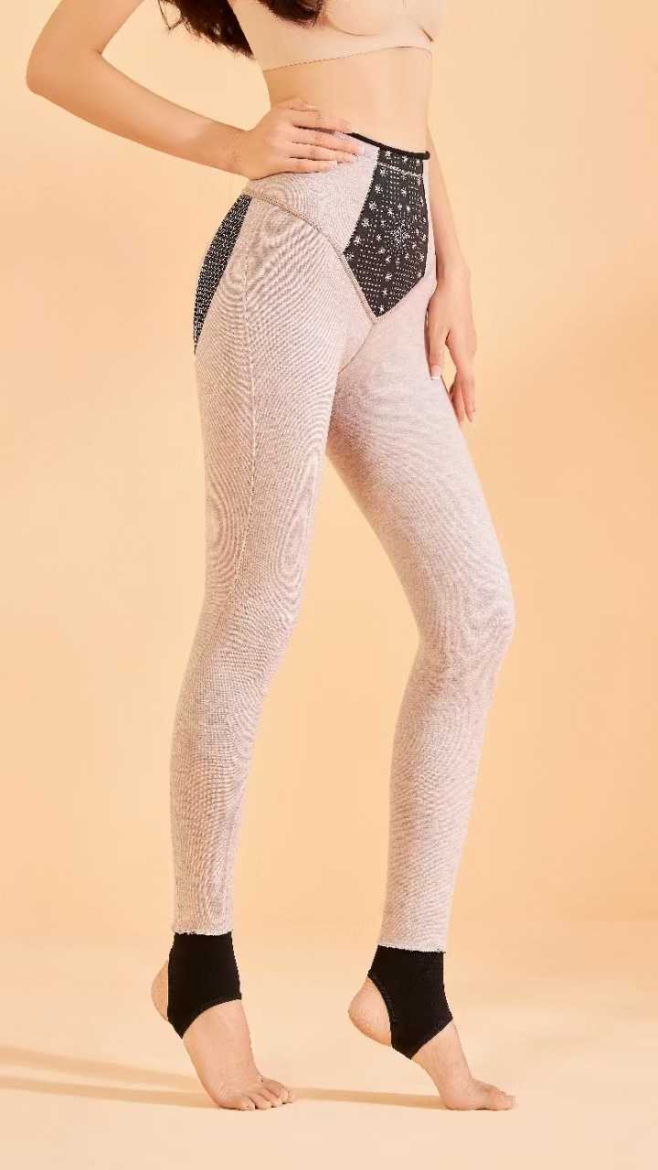 羊毛织片女保暖裤6163