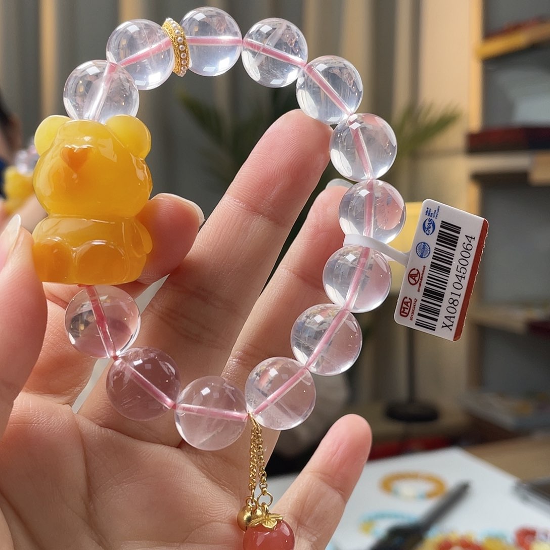 琥珀裸石未镶嵌蜜蜡手串