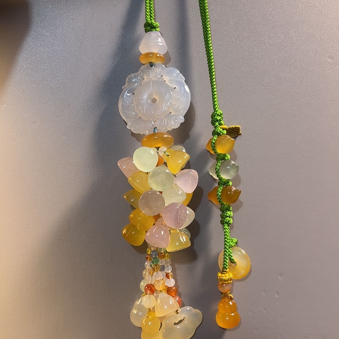 玛瑙/玉髓未镶嵌车挂福利款汽车挂件