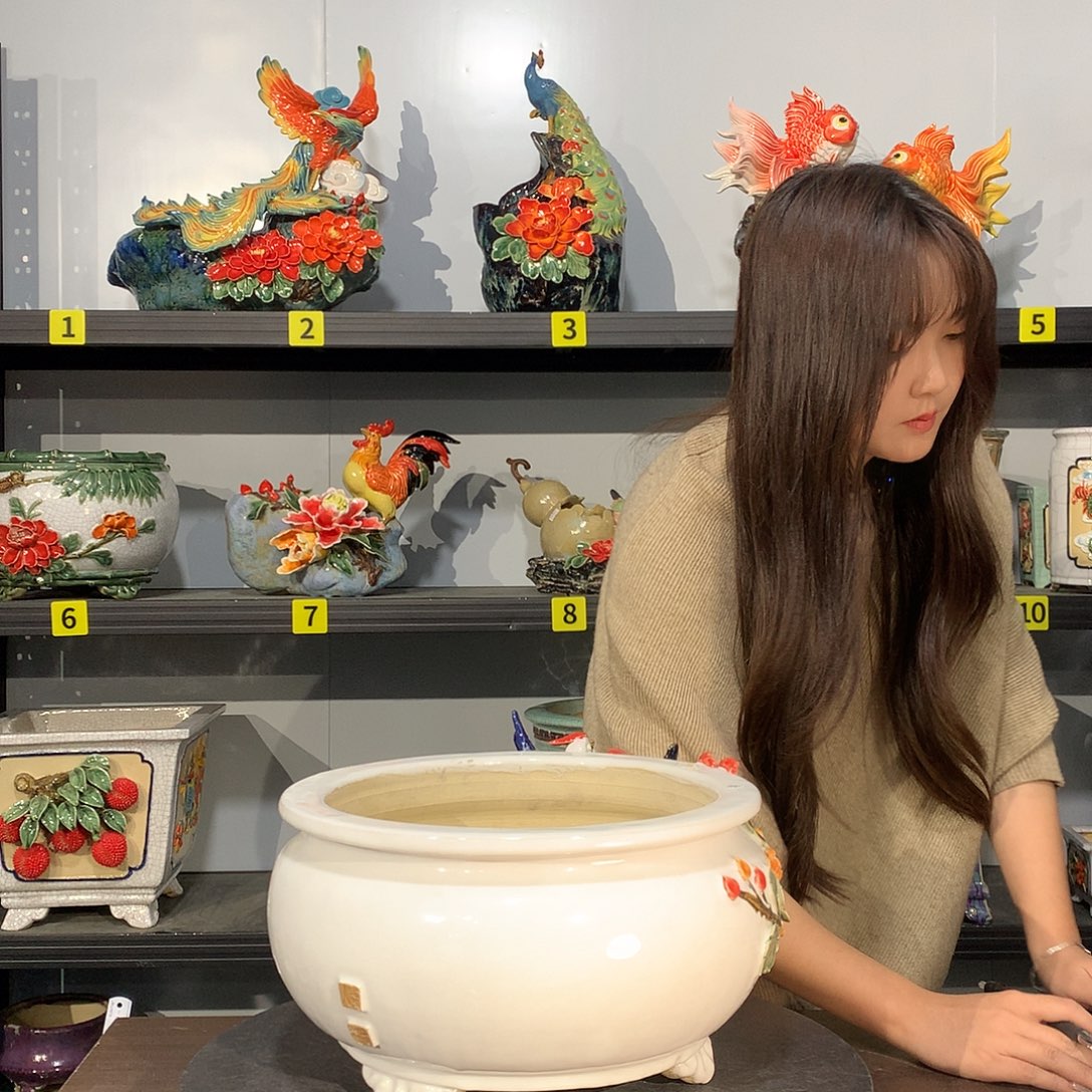A***A高温烧制石湾花盆瑕疵