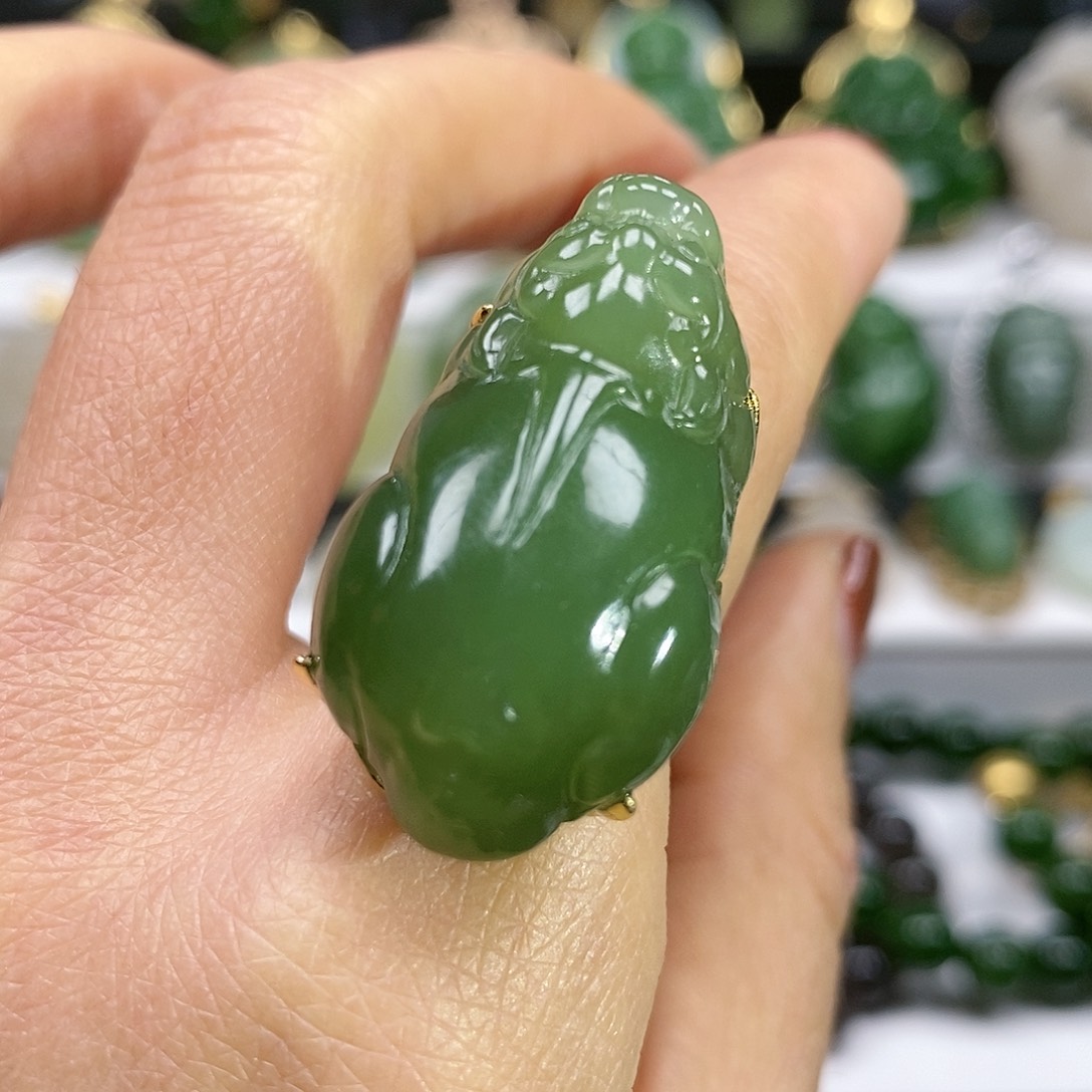 和田玉颈饰银S925镶嵌