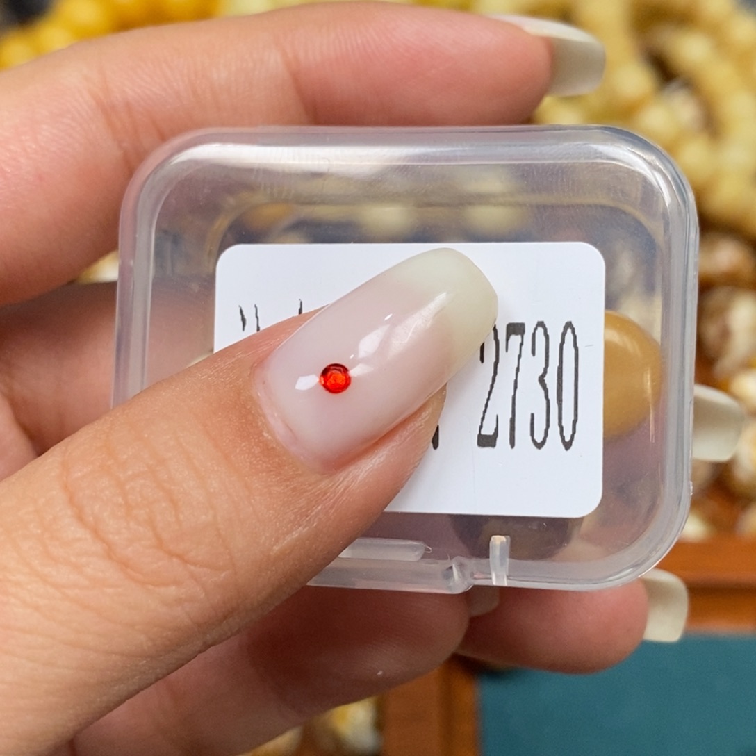 沁色蜜蜡未镶嵌2730