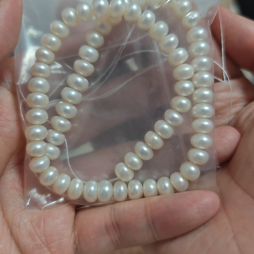 淡水珍珠项链银S925镶嵌是**吖