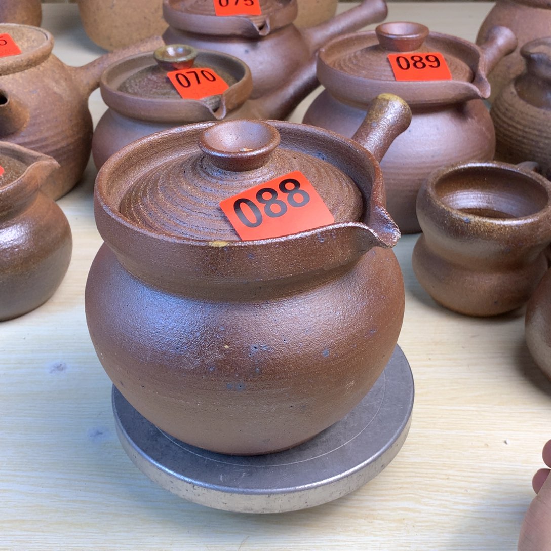 清***莲云南手工柴烧烤茶罐1000毫升