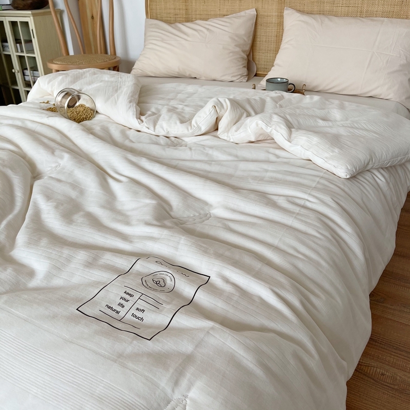 原棉大豆被-A类母婴级全棉提花50%大豆被冬夏柔软简约被春秋冬被