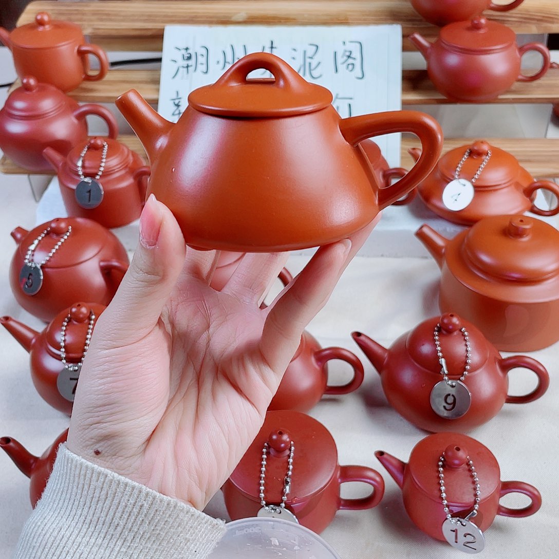 潮州朱泥壶石瓢壶160