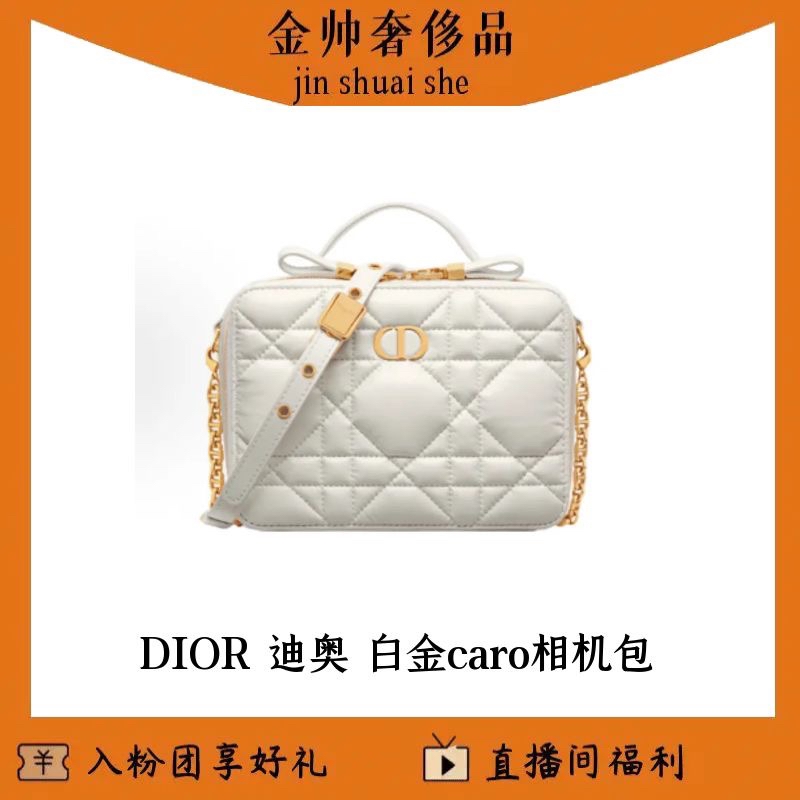 99新 DIOR/迪奥 白金caro/相机包/单肩包/B5766