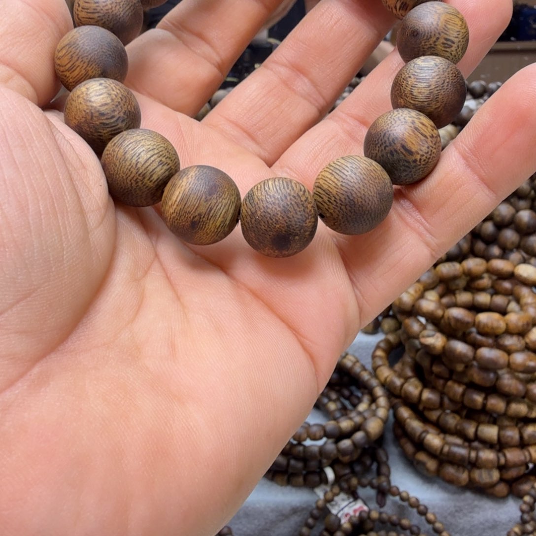 沉香手串圆珠 1.4 单圈手串 17