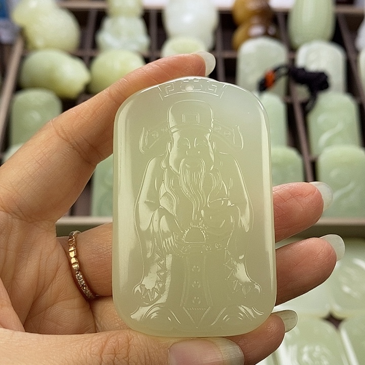 昆仑石双面财神爷