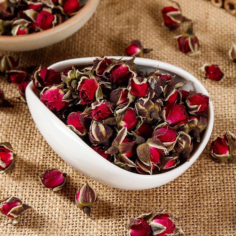 精选云南【金边玫瑰花】当季金边玫瑰花苞玫瑰花茶清香浓郁女生花茶