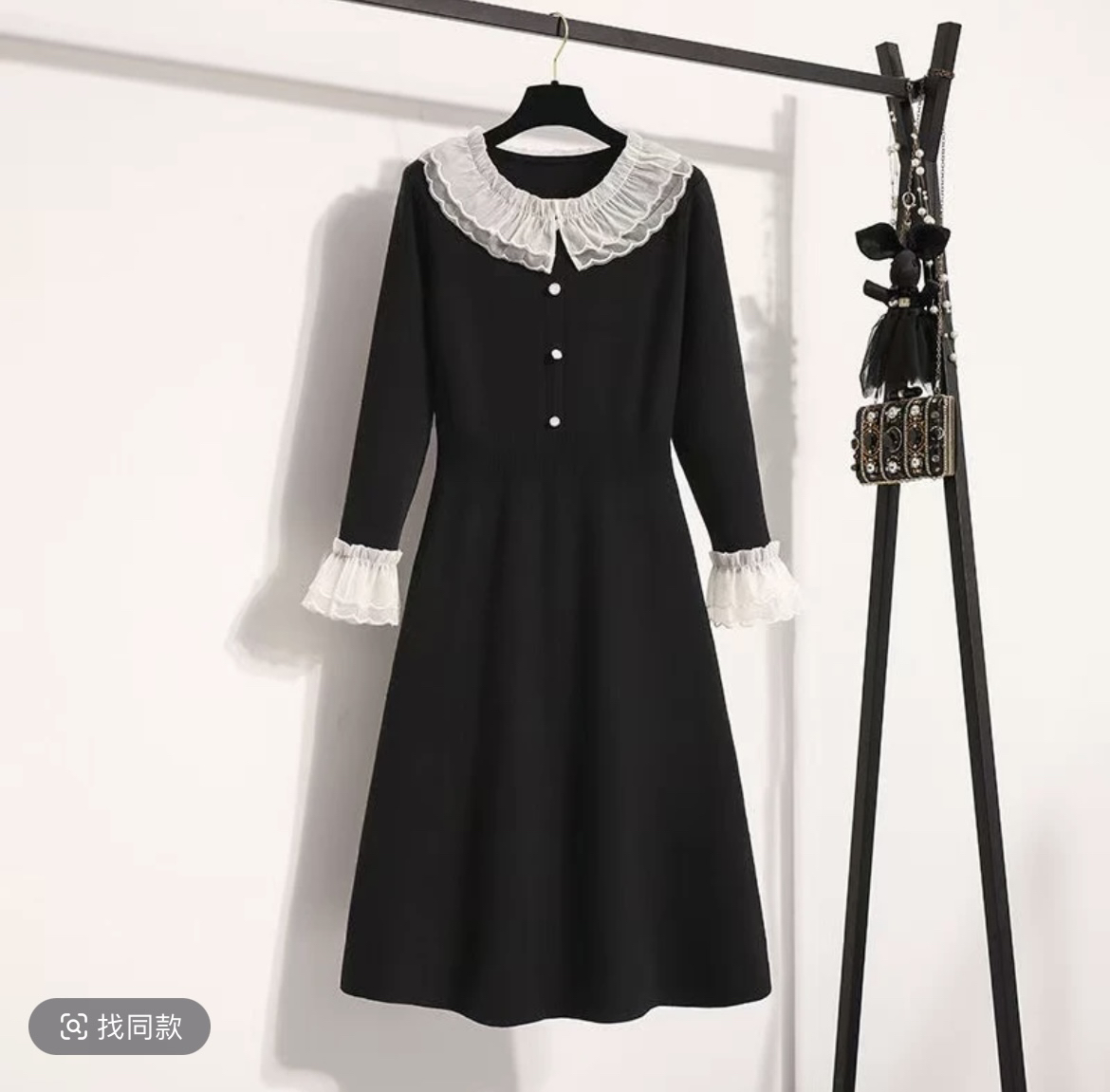 春秋时尚显瘦气质收腰连衣裙